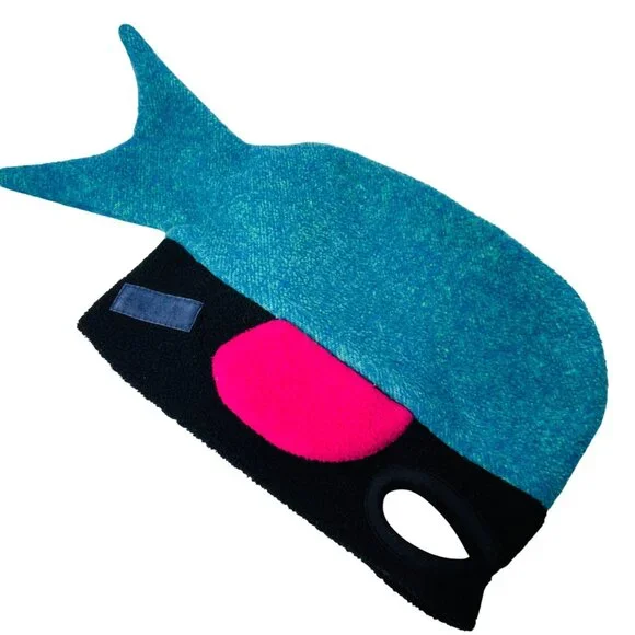 Bula Whimsical Whale Fish Mask Hat For Kids & Adults In Teal Pink Vintage - Picture 3 of 12